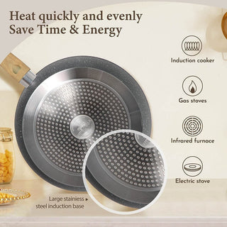 12-Piece Granite Coated Cookware