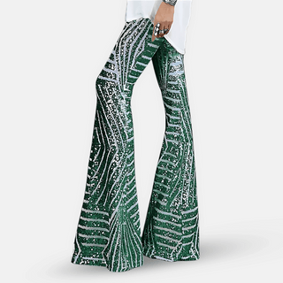 Women’s Sequin High Waist Flare Pants