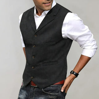 Men’s Elegant Suit Vest – Refined Layer for Formal Looks