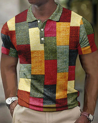 Men’s Checkered Polo Shirt – Modern Style Meets Comfort