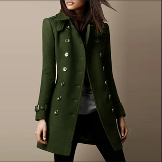 Elegant Double-Breasted Women's Trench Coat