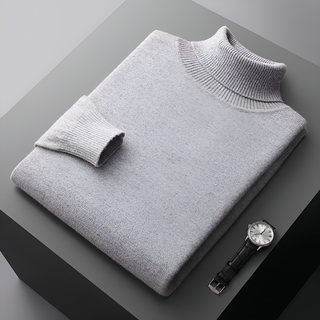 High-Quality Men’s Fine wool Turtleneck Sweater