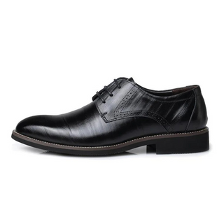 Men’s Smart Vegan Leather Oxford Shoes with Classic Lace-Up Closure
