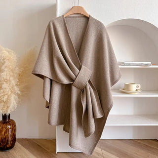 Luxurious Wind-resistant Shawl Coat for Women