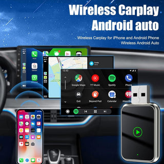 Plug-and-Play Wireless CarPlay & Android Auto Adapter
