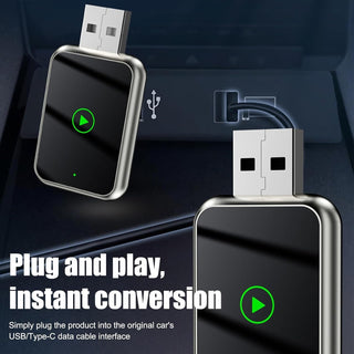 Plug-and-Play Wireless CarPlay & Android Auto Adapter