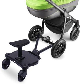 Easy-Swivel 2-Wheel Buggy Board with Seat for Strollers