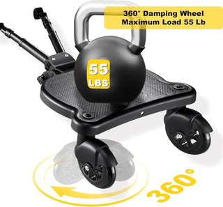 Easy-Swivel 2-Wheel Buggy Board with Seat for Strollers