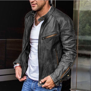 Max – Elegant and Waterproof Leather Jacket for Men