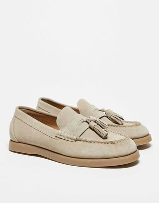 Luxury Suede Loafers with Tassel Detail