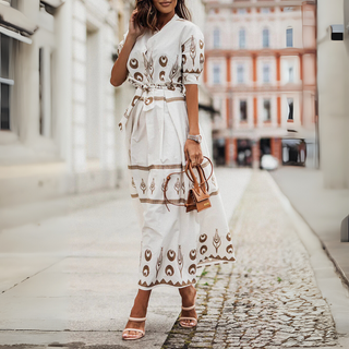 Women’s Short-Sleeved Cotton Dress