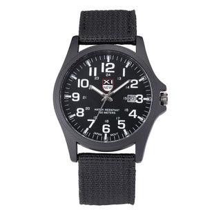 Robust Military-Style Watch with Illuminated Dial