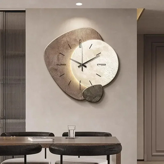Modern Minimalist Wall Clock with Light