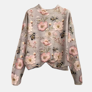 3D Flower Knit Sweater