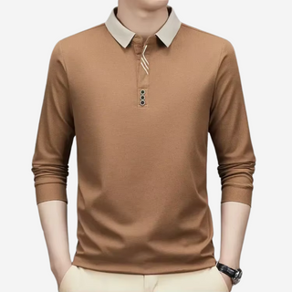 Casual Long-Sleeve Polo for Men