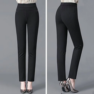Stretch High-Waist Pants with Comfortable Fit