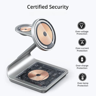 All-in-One Magnetic Wireless Charger for iPhone, Apple Watch & AirPods