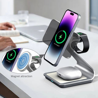 All-in-One Magnetic Wireless Charger for iPhone, Apple Watch & AirPods