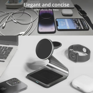 All-in-One Magnetic Wireless Charger for iPhone, Apple Watch & AirPods