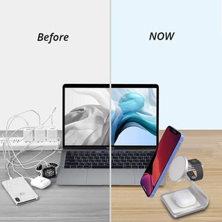 All-in-One Magnetic Wireless Charger for iPhone, Apple Watch & AirPods