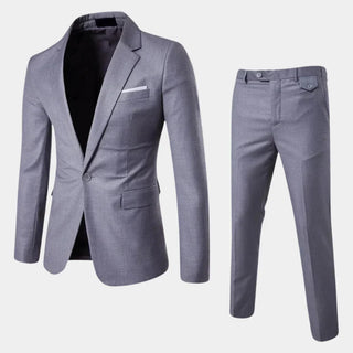 Elegant Men's Suit with Blazer and Trousers