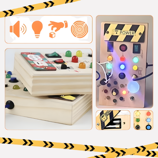Montessori Busy Board with LED Lights