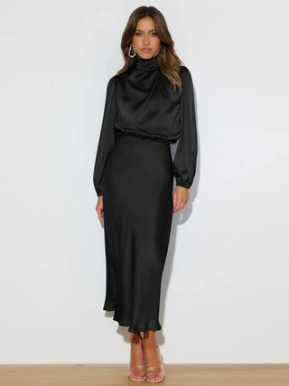 Elegant Satin Evening Dress for Women