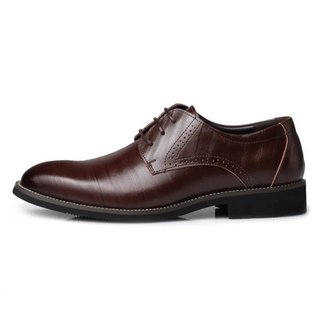 Men’s Smart Vegan Leather Oxford Shoes with Classic Lace-Up Closure