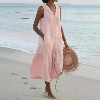 Women’s V-Neck Dress – Elegant Everyday Wear