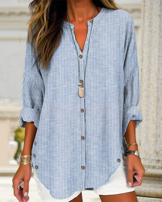Trendy Top with Striped Print and Stylish Fit