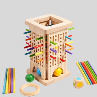 Three-in-One Wooden Stick Game