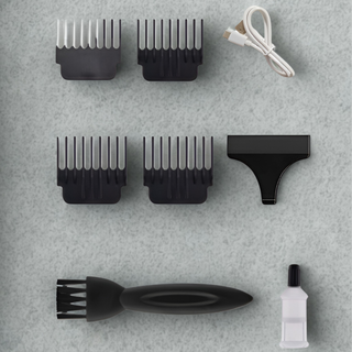 Rechargeable Hair and Beard Trimmer with Attachments