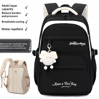 Three-piece Cartoon-print Set Backpack