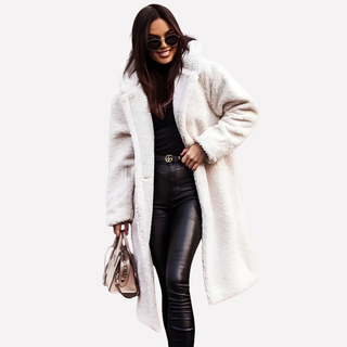 Women’s Hooded Coat with Button Closure