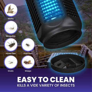 Electric insect killer with 20W UV light and 4200V mains, IPX4 waterproof