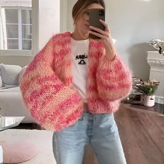 Women’s Striped Open Front Cardigan