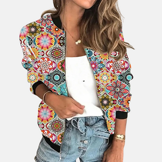 Vintage-Inspired Bomber Jacket for Women