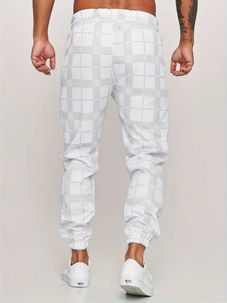 UrbanFit – Checkered Slim Fit Joggers for Men