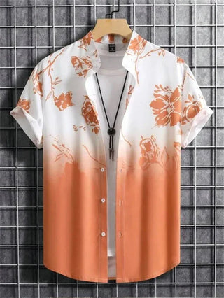 3D Flower Print Hawaiian Shirt Vibrant Style for Laid-Back Days