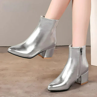 Stylish Silver Ankle Boots for Women