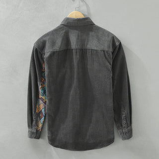 Men's Vintage Long Sleeved Shirt  Classic Style with Timeless Appeal