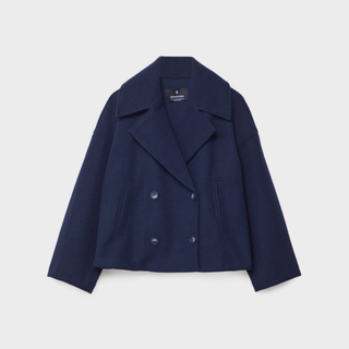 Modern Short Coat with Double-Breasted Front for Women