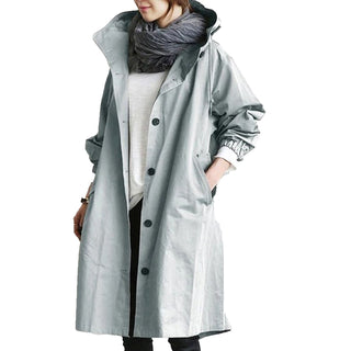 Long Water-resistant Raincoat for Women