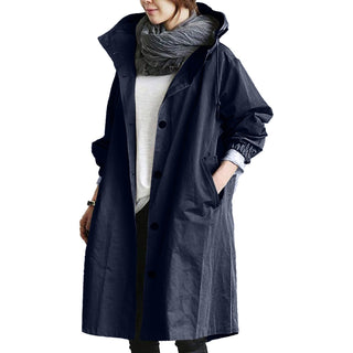 Long Water-resistant Raincoat for Women