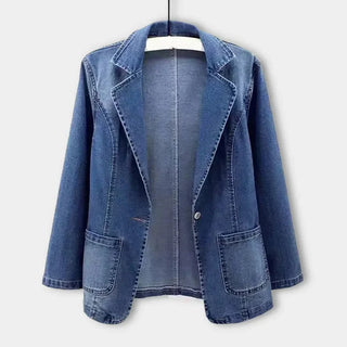 UrbanEdge – Denim Blazer with Classic Fit