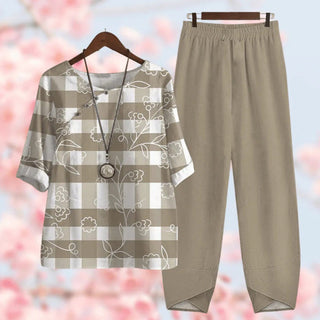 Vintage Floral Two-Piece Set