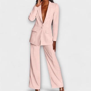 Chic Blazer & Trouser Set – Wide-Leg Pants for a Modern Look
