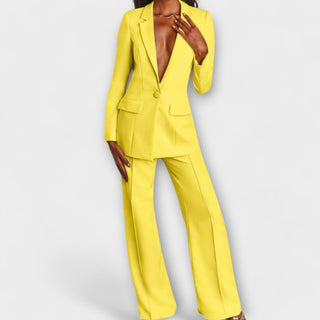 Chic Blazer & Trouser Set – Wide-Leg Pants for a Modern Look