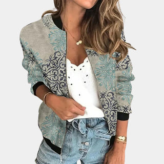 Trendy Printed Jacket with Floral Design