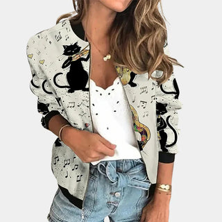 Trendy Printed Jacket with Floral Design